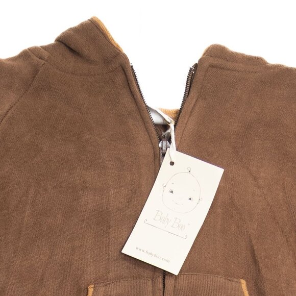 Baby Boo Size 3T Brown Hooded Corduroy Zip-Up Jacket & Flared Pants Set - Picture 2 of 8